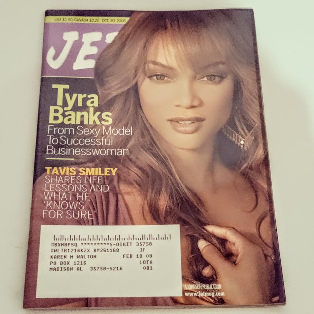 Jet Tyra banks October 30, 2006 Magazine
